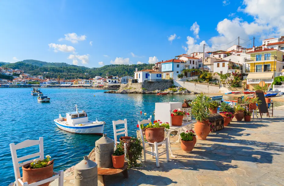 Fishing boats in Kokkari Bay, Samos
