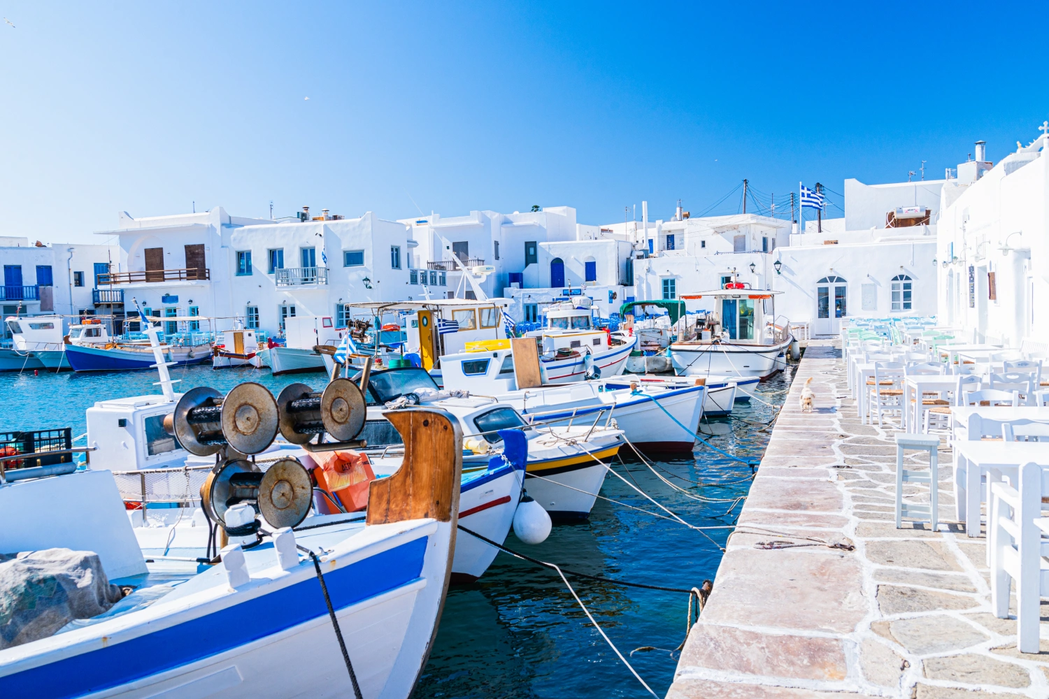 The picturesque port of Naoussa in Paros