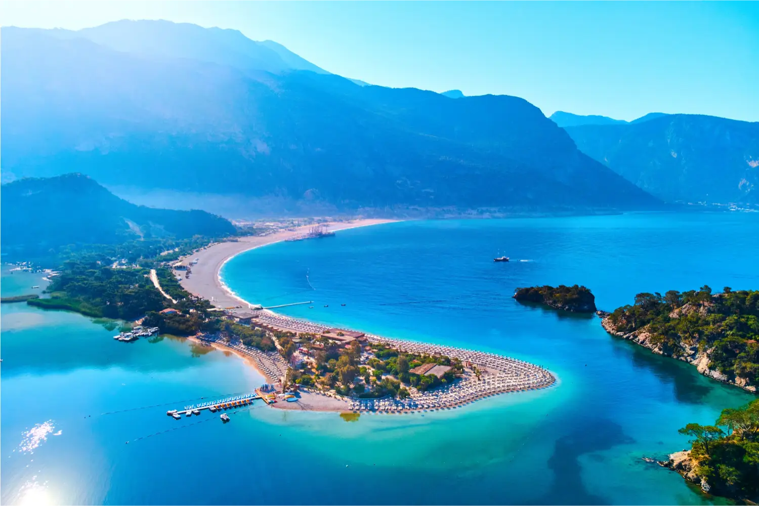 Splendid view of a seaside resort city in Turkey