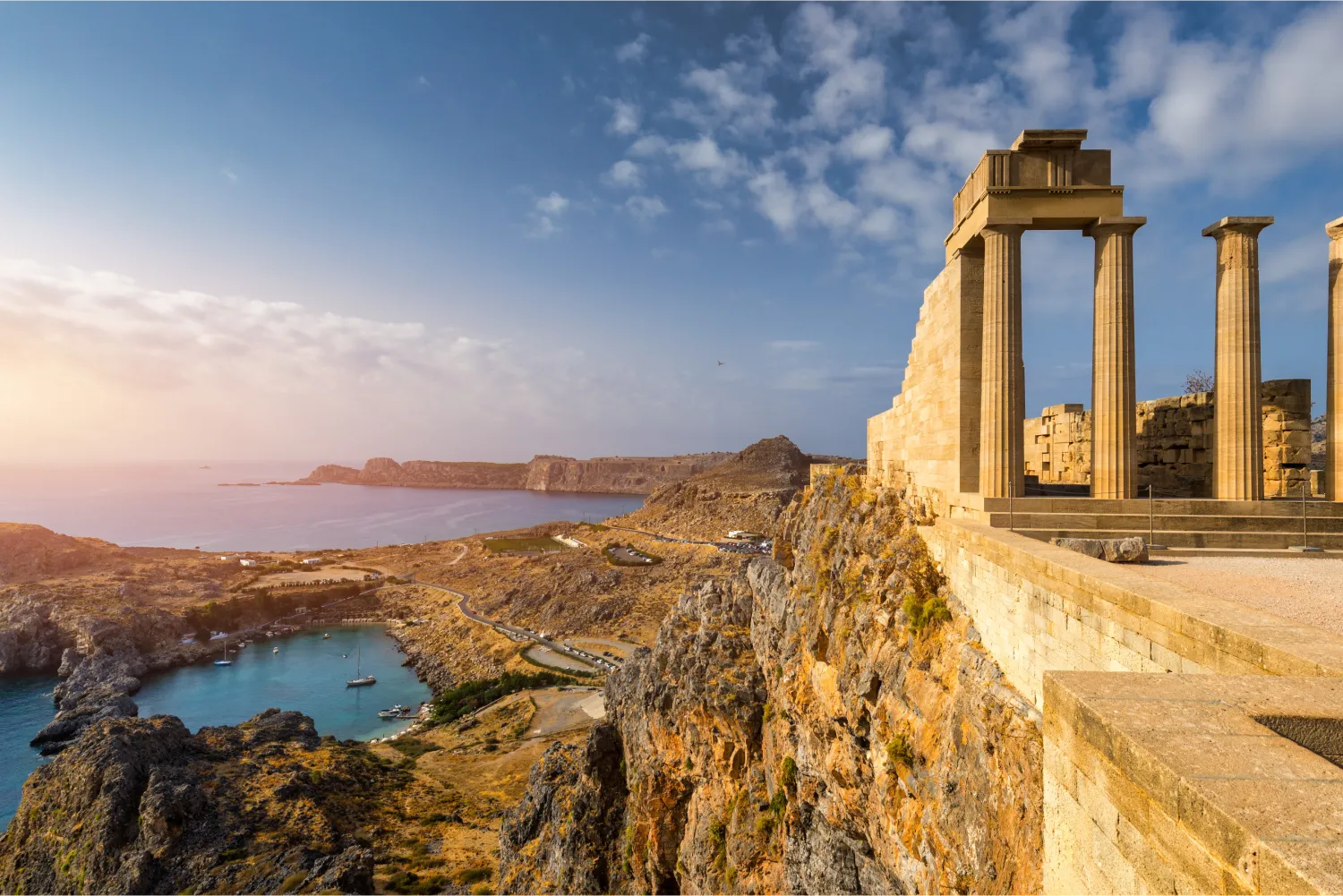 The Ruins Of Acropolis Of Lindos in Rhodes
