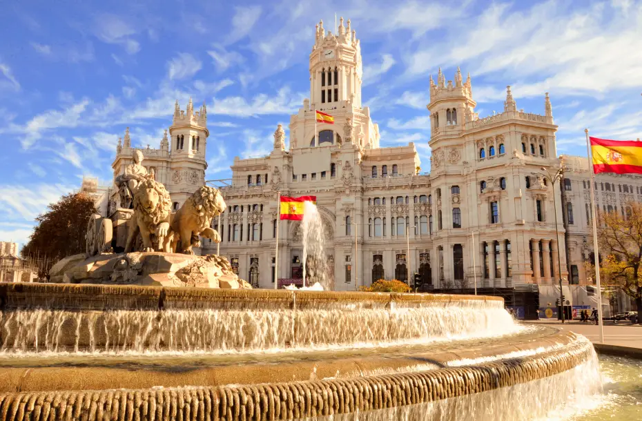 Cibeles Fountain in Madrid, Spain