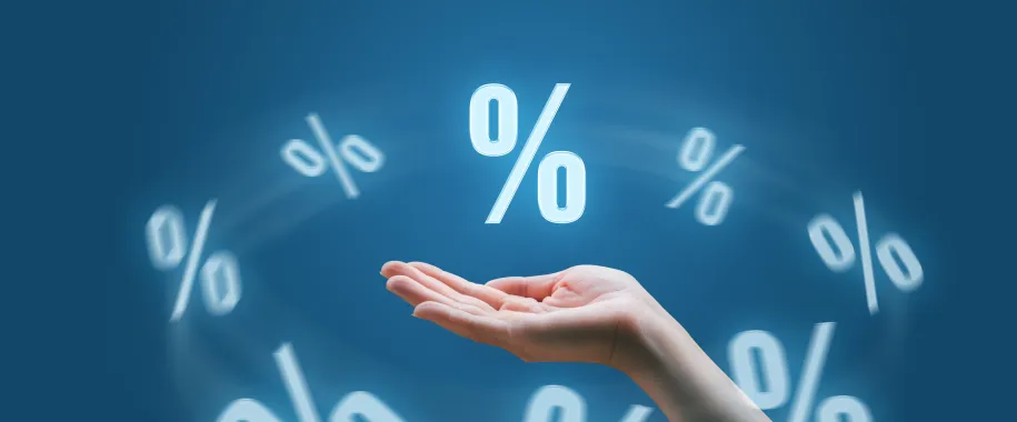 Businesswoman Percentage Discounts