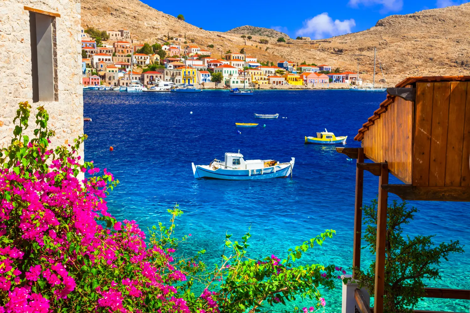 Chalki Town And Port View image