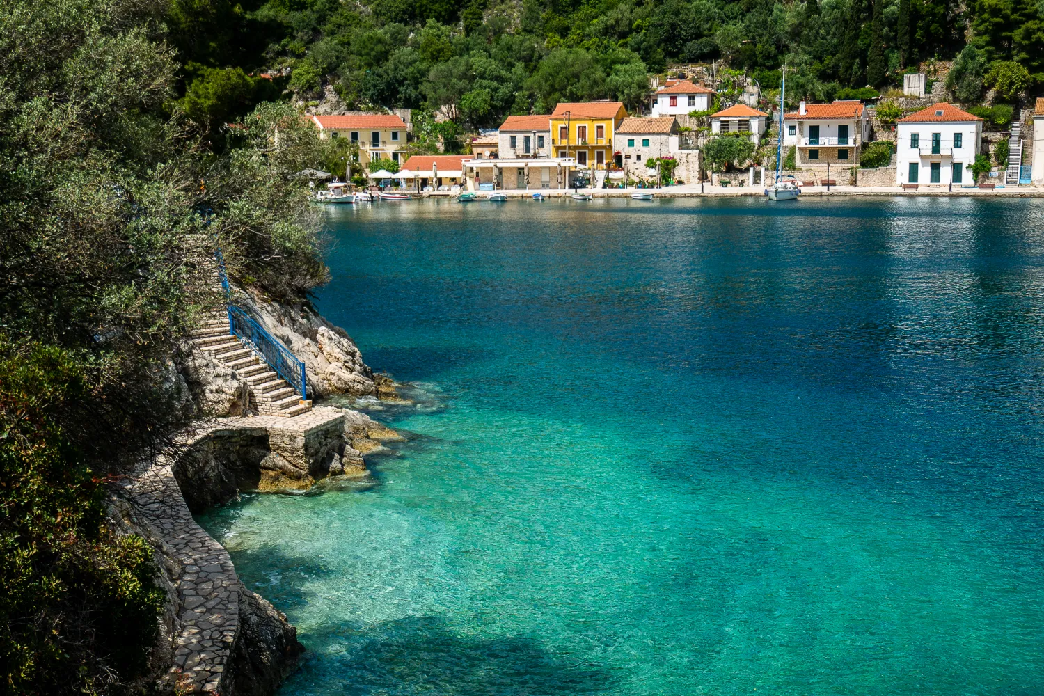 Ithaca Stairs By Sea In Kioni image