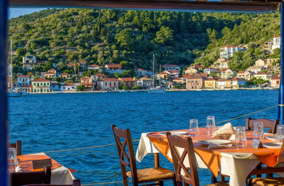 Reserved table in Vathi, Ithaca