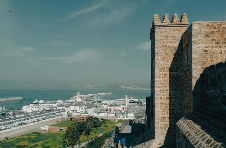View of Tangier Ville Port from Medina