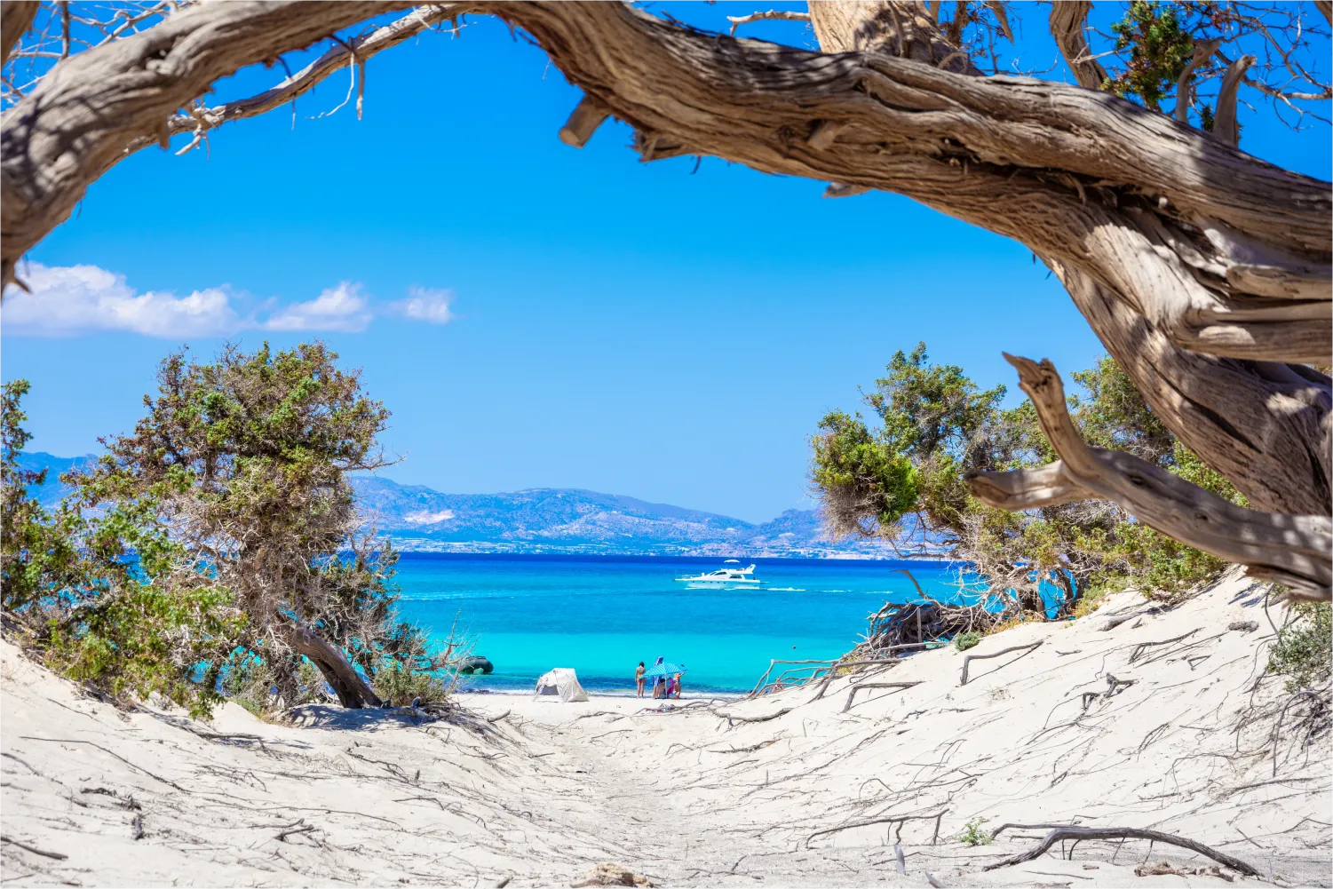 The beach of Kedrodasos in Kissamos, Crete