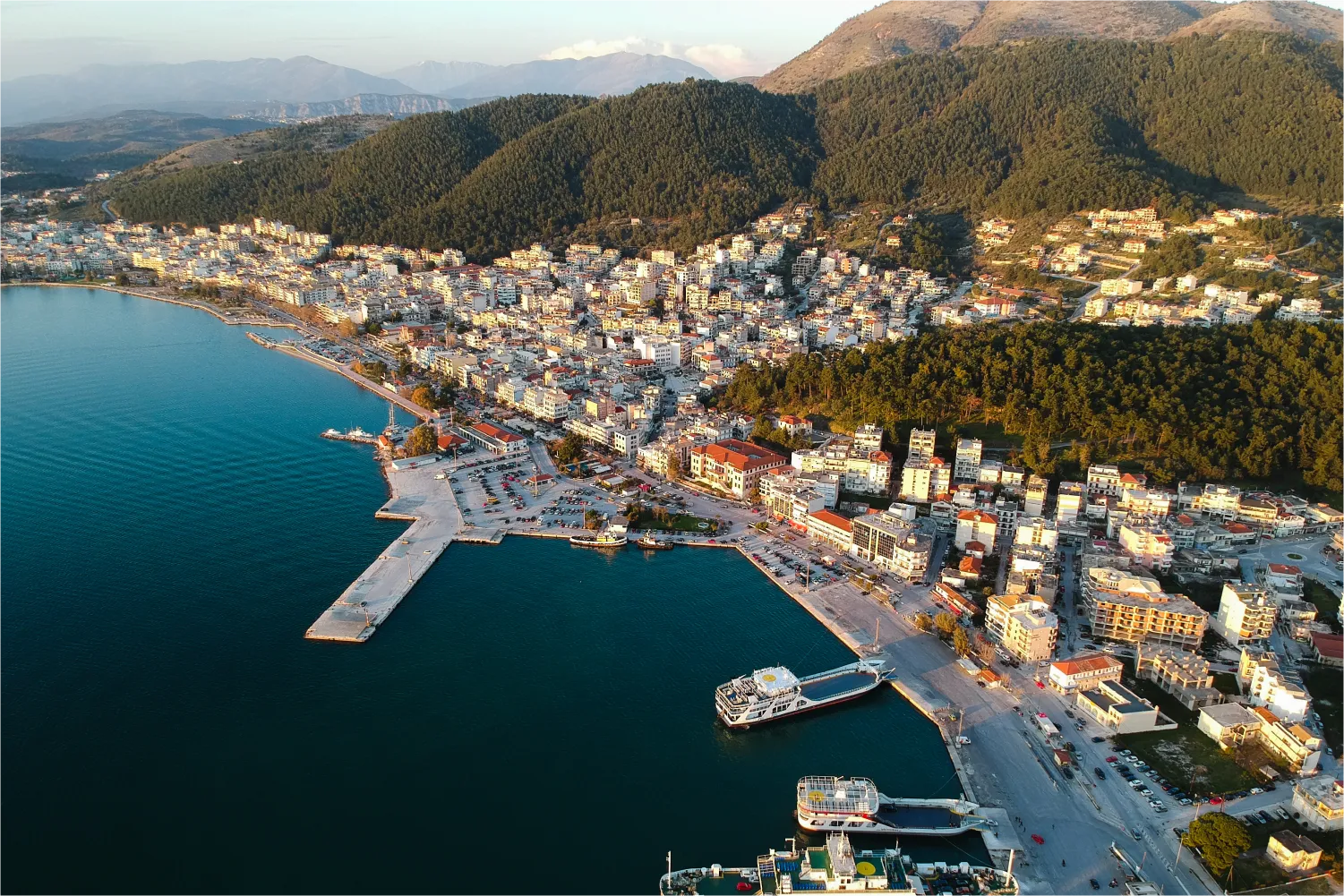 Aerial View of Igoumenitsa City Port